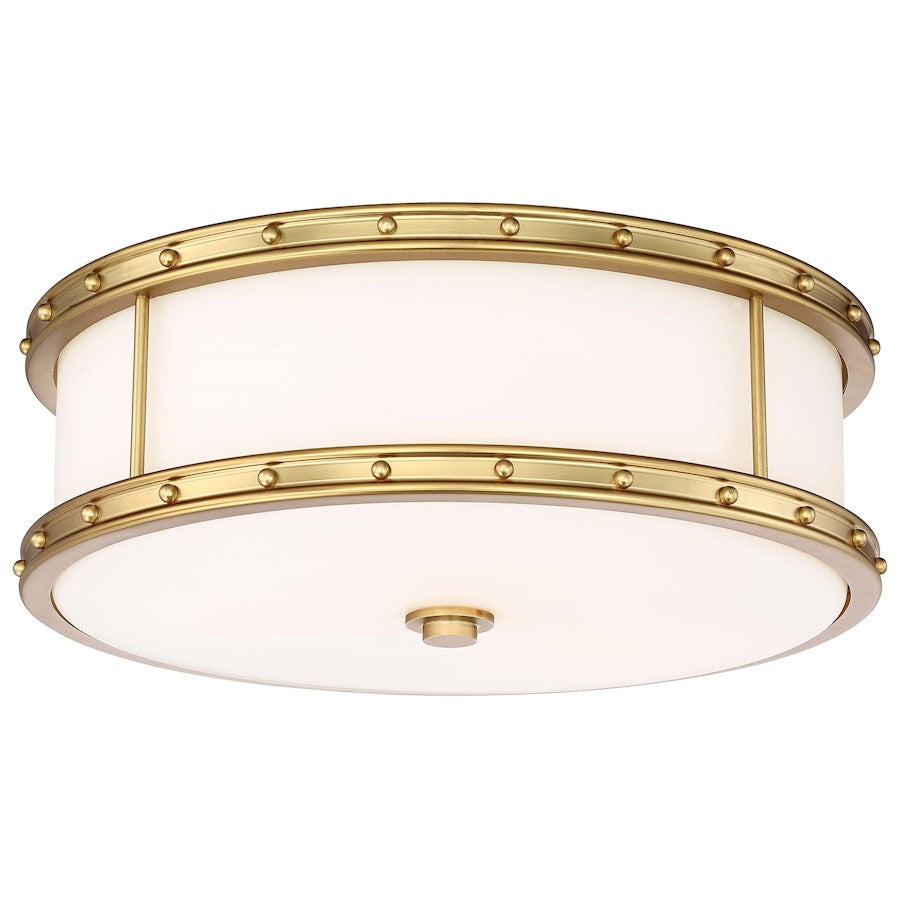 Minka Lavery 15in Flush Mount Ceiling Light | Transitional Chrome Metal | Hallway & Bedroom Ambient | 16 x 6 in | Model 827-249