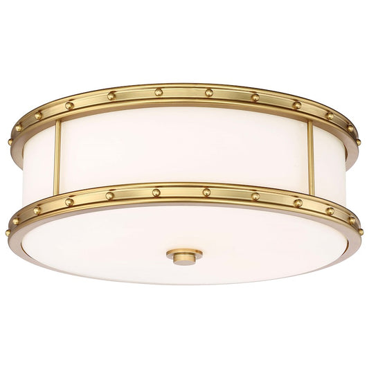 Minka Lavery 15in Flush Mount Ceiling Light | Transitional Chrome Metal | Hallway & Bedroom Ambient | 16 x 6 in | Model 827-249