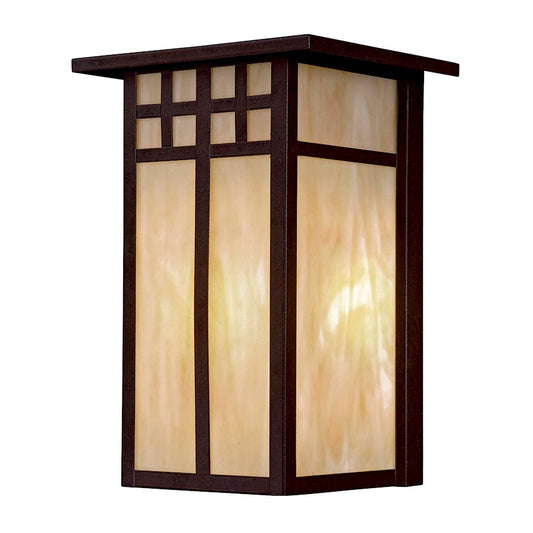 Minka Lavery Scottsdale Pocket Lantern 1-Light Wall Sconce | Mission Textured French Bronze | Covered Patio & Entryway | Model 8602-A179-PL