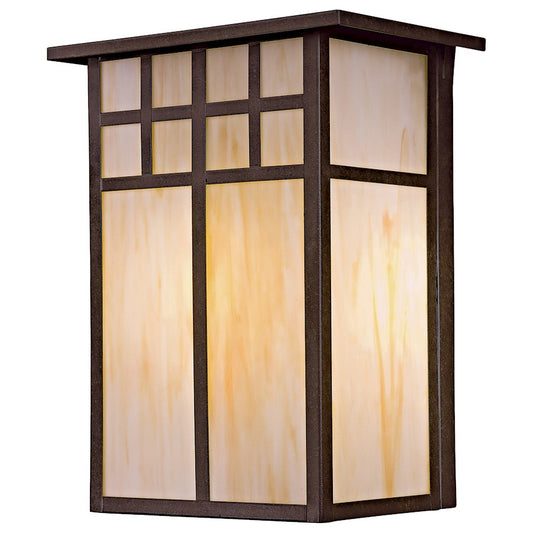 Minka Lavery Scottsdale 1-Light Wall Sconce | Mission Textured French Bronze | Covered Patio & Entryway | 10 x 7 x 14 in | Model 8603-A179-PL