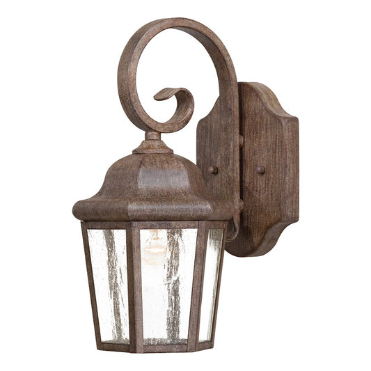 Minka Lavery Taylor Court 1-Light Wall Sconce | Traditional Vintage Rust | Covered Patio & Entryway | 6.5 x 8.13 x 12.75 in | Model 8611-A61