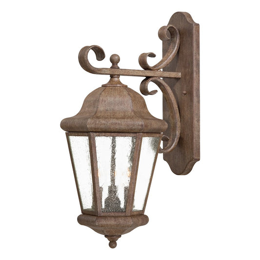 Minka Lavery Taylor Court 23in 3-Light Wall Sconce | Traditional Vintage Rust | Outdoor Entryway & Patio | 13 x 10 x 23 in | Model 8613-A61