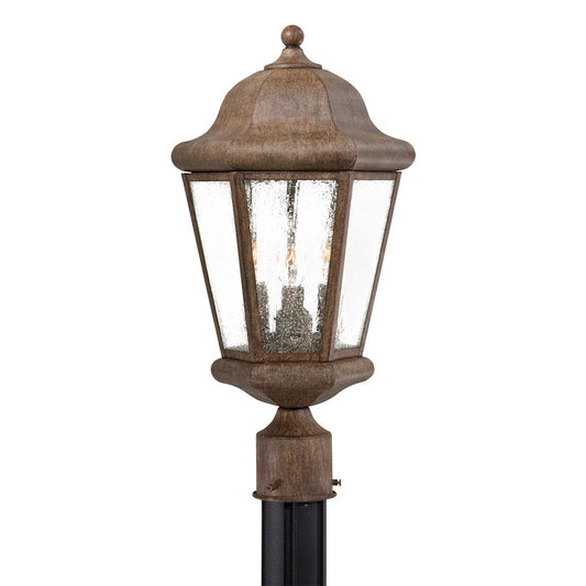 Minka Lavery Taylor Court 19in 3-Light Post Light | Traditional Vintage Rust | Outdoor Garden & Driveway | 10 x 19 in | Model 8616-A61