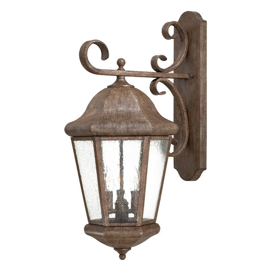 Minka Lavery Taylor Court 28in 3-Light Wall Sconce | Traditional Vintage Rust | Covered Patio & Entryway | 12 x 15 x 28 in | Model 8617-A61