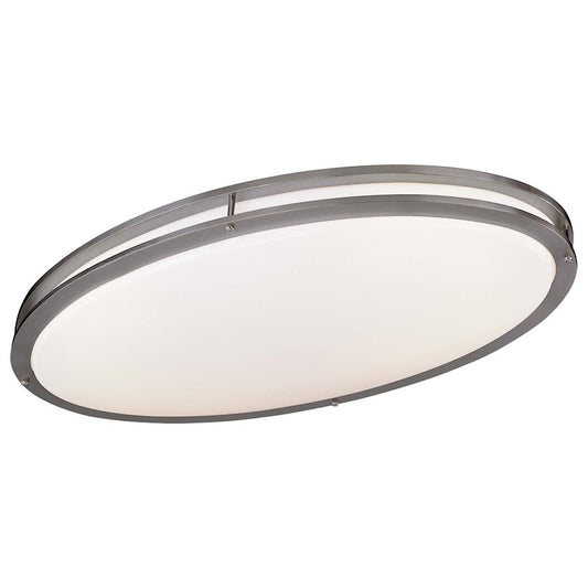 Minka Laver 864 32in 2-Light Flush Mount | Traditional Brushed Nickel | Hallway & Bedroom | 32 x 18 x 5 in | Model 864-84-PL
