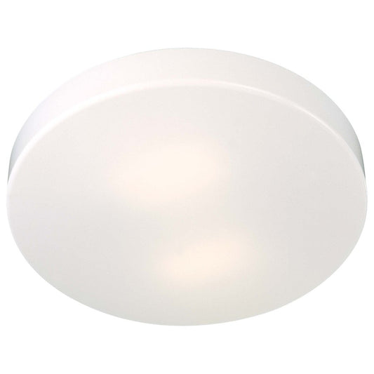 Minka Lavery 867 14in 2-Light Flush Mount | Traditional White | Hallway & Bathroom Ceiling Light | 14 x 14 x 3 in | Model 867-44-PL