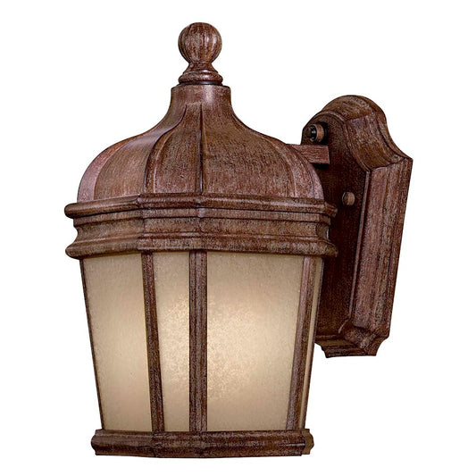 Minka Lavery Harrison 1-Light Wall Sconce | Traditional Vintage Rust and Clear Beveled Glass | Covered Patio & Entryway | Model 8690-1-61-PL