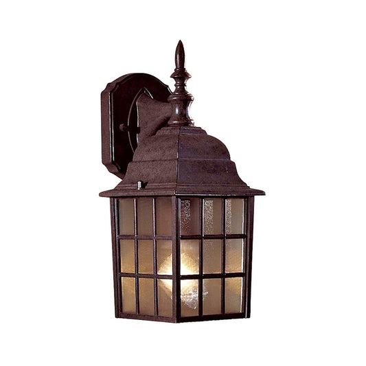 Minka Lavery Bridgeport 1-Light Wall Sconce | Traditional Antique Bronze Cast Aluminum and Clear Glass | Covered Patio & Entryway | Model 8717-91