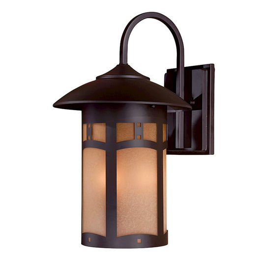 Minka Lavery Harveston Manor 3-Light Wall Sconce | Arts & Crafts Dorian Bronze and Scavo Glass | Covered Patio & Entryway | Model 8723-A615B