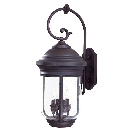 Minka Lavery Amherst 28in 4-Light Wall Sconce | Traditional Roman Bronze Solid Brass | Outdoor Entryway & Patio | 14.5 x 12 x 28 in | Model 8812-57