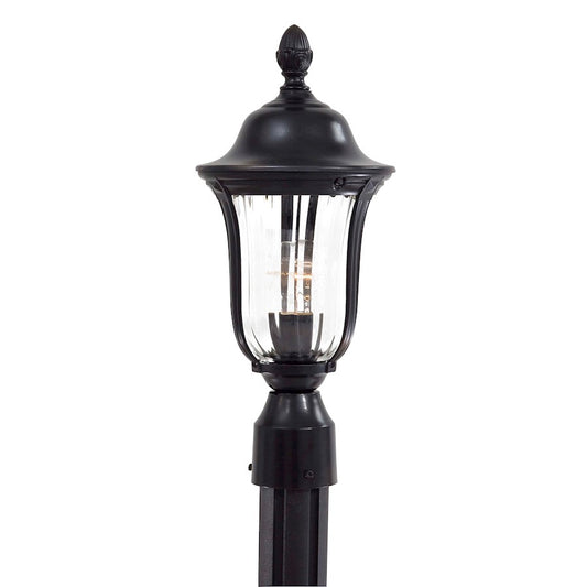 Minka Lavery Morgan Park 8in 1-Light Post Mount | Traditional Heritage Finish Outdoor Lantern | Entryway & Garden Path | 8 x 18 in | Model 8845-94
