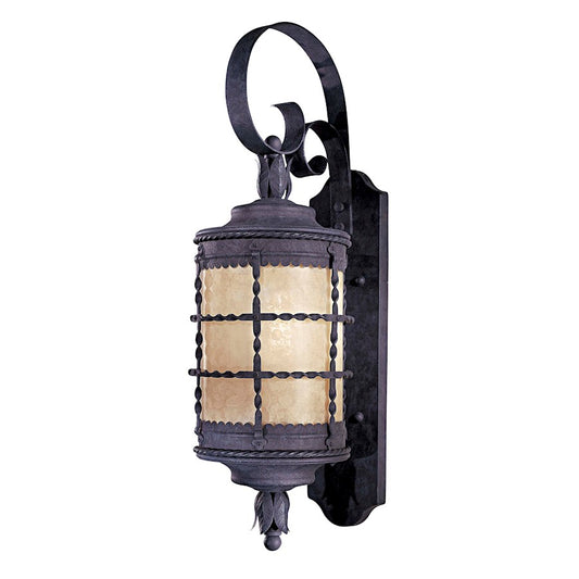 Minka Lavery Mallorca 9in 2-Light Wall Sconce | Traditional Spanish Iron Finish Outdoor Lantern | Garage & Porch Entryway | Model 8881-A39-PL