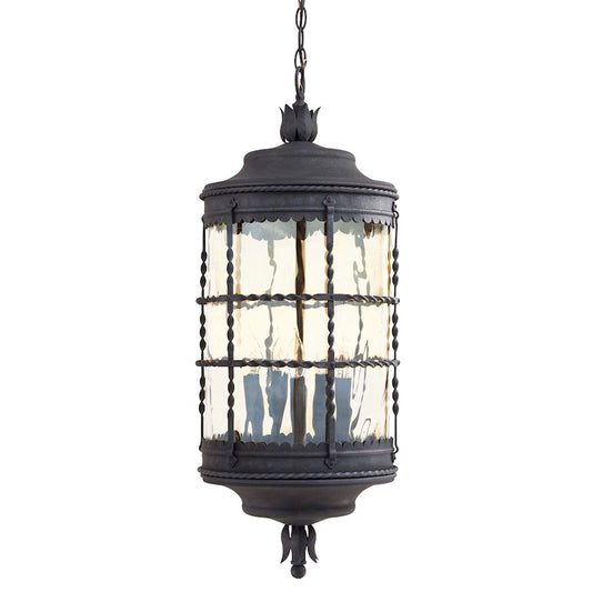Minka Lavery Mallorca 5-Light Chain Hung Lantern | Traditional Spanish Iron Finish | Grand Porch & Garage | 12.75 x 31.75 in | Model 8884-A39