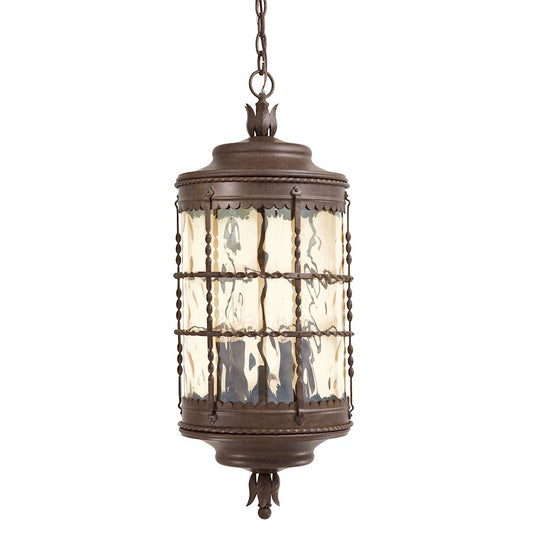 Minka Lavery Mallorca 5-Light Outdoor Chain-Hung Lantern | Traditional Vintage Rust Finish | Grand Porch & Garage | 12.75 x 31.75 in | Model 8884-A61