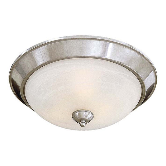 Minka Lavery Paradox 16in 3-Light Flush Mount | Transitional Brushed Nickel | Hallway & Bedroom Ceiling Light | 15.5 x 15.5 x 6 in | Model 893-84-PL