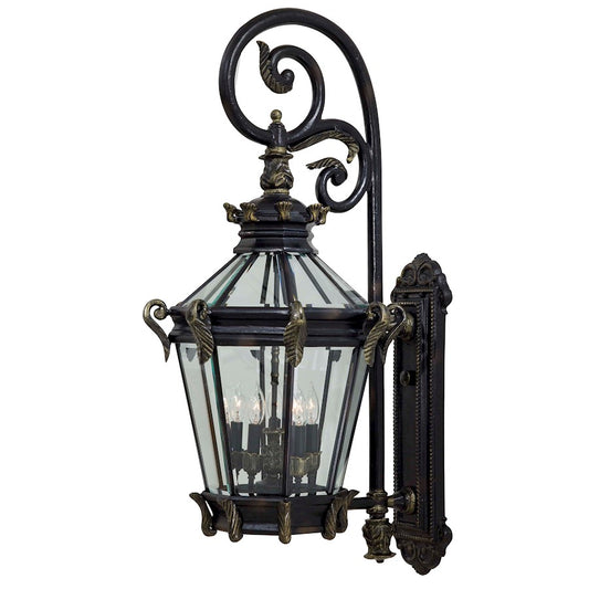 Minka Lavery Stratford Hall 5-Light Wall Mount | Traditional Heritage/Gold Outdoor Lantern | Grand Entryway & Porch | Model 8933-95