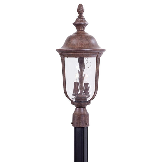 Minka Lavery Ardmore 2-Light Post Light | Traditional Vintage Rust Outdoor Lantern | Driveway & Garden Path | 10 x 10 x 24 in | Model 8995-61