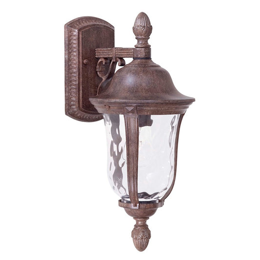 Minka Lavery Ardmore 9in 1-Light Wall Sconce | Traditional Vintage Rust and Clear Hammered Glass | Outdoor Entryway & Covered Patio | Model 8997-61