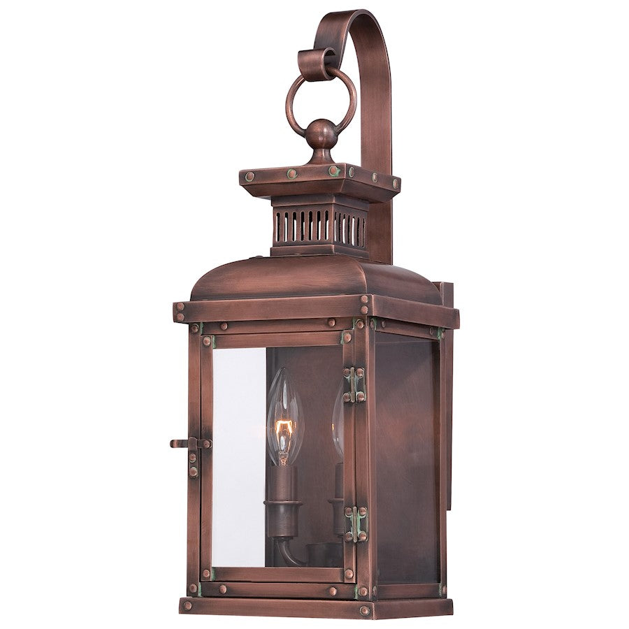 Minka Lavery Copperton 2-Light Wall Mount Sconce | Traditional Manhattan Copper and Clear Glass | Covered Patio & Entryway | Model 9072-264