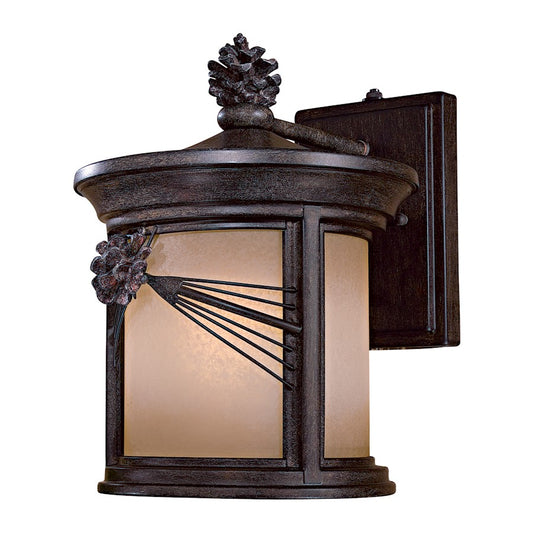 Minka Lavery Abbey Lane 12in 1-Light Wall Sconce | Traditional Iron Oxide | Covered Porch & Entryway | 11.5 x 9 x 12.5 in | Model 9152-A357-PL
