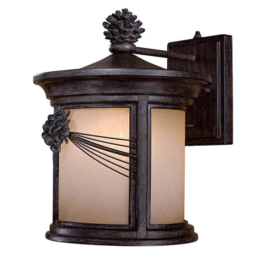 Minka Lavery Abbey Lane 14in 1-Light Wall Sconce | Traditional Iron Oxide | Covered Porch & Entryway | 13.25 x 11 x 14.25 in | Model 9153-A357-PL
