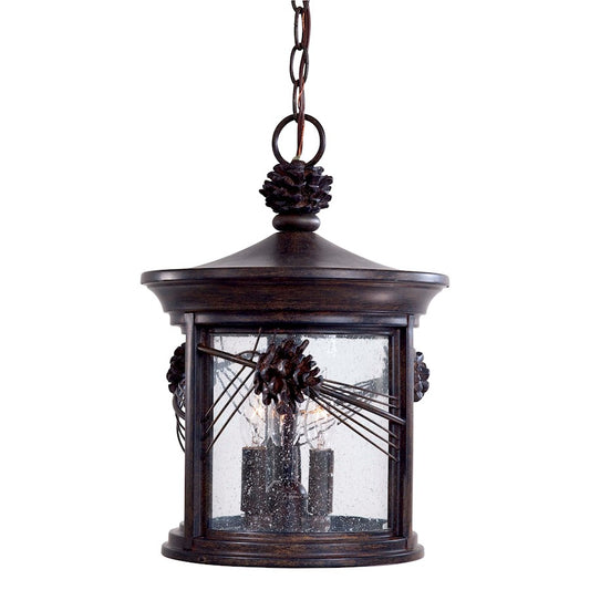 Minka Lavery Abbey Lane 16in 3-Light Outdoor Lantern | Traditional Iron Oxide | Exterior Hallway & Covered Porch | 11 x 16 in | Model 9154-A357