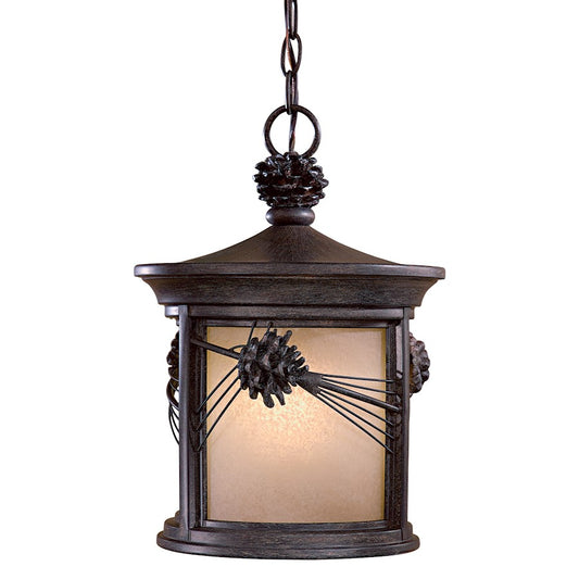 Minka Lavery Abbey Lane 11in 1-Light Chain Hung Pendant | Iron Oxide Traditional | Covered Patio & Entryway | 11 x 16 in | Model 9154-A357-PL
