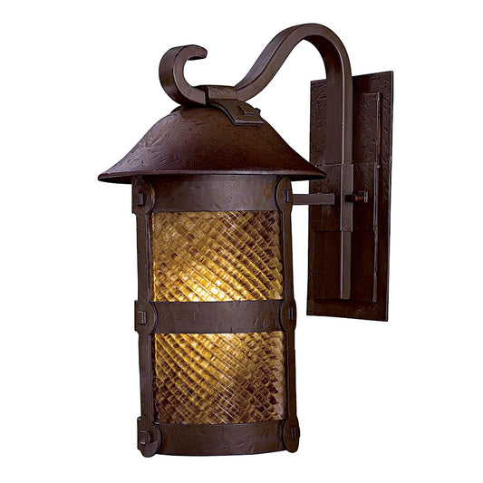 Minka Lavery Lander Heights 17in 1-Light Wall Sconce | Traditional Forged Bronze | Exterior Entryway & Covered Patio | 12 x 17 in | Model 9252-A199-PL