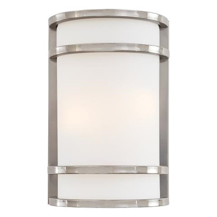 Minka Lavery Bay View 1-Light Pocket Lantern | Contemporary Brushed Stainless Steel | Hallway & Bathroom Accent | Model 9802-144-PL
