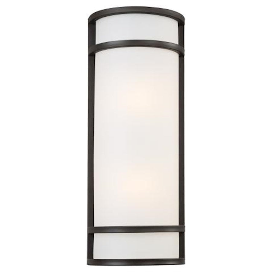 Minka Lavery Bay View 2-Light Wall Sconce | Contemporary Oil Rubbed Bronze | Entryway & Hallway Accent | 8 x 4 x 20 in | Model 9803-143