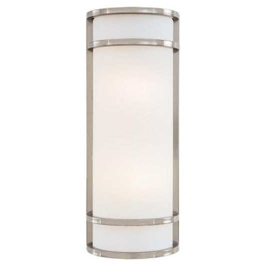 Minka Lavery Bay View 2-Light Pocket Lantern | Contemporary Brushed Stainless Steel | Hallway & Bathroom Accent | 4.5 x 8 x 20 in | Model 9803-144-PL