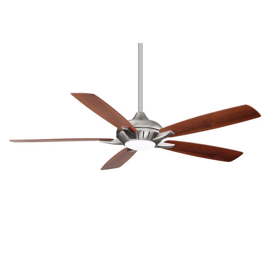 Minka Aire Dyno XL 60in LED Ceiling Fan | Traditional Brushed Nickel | Living Room & Great Room | 60 x 60 x 15.5 in | Model F1001-BN