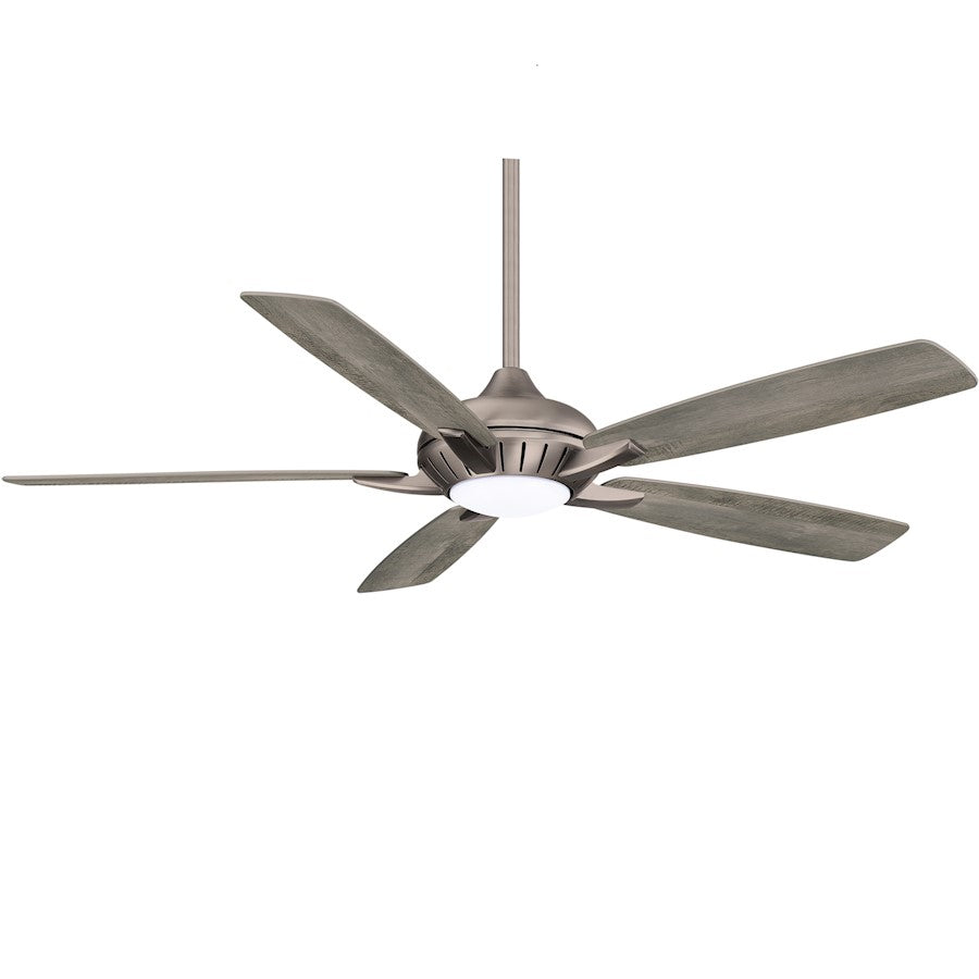 Minka Aire Dyno XL 60in LED Ceiling Fan | Traditional Burnished Nickel | Living Room & Bedroom | 60 x 60 x 16 in | Model F1001-BNK