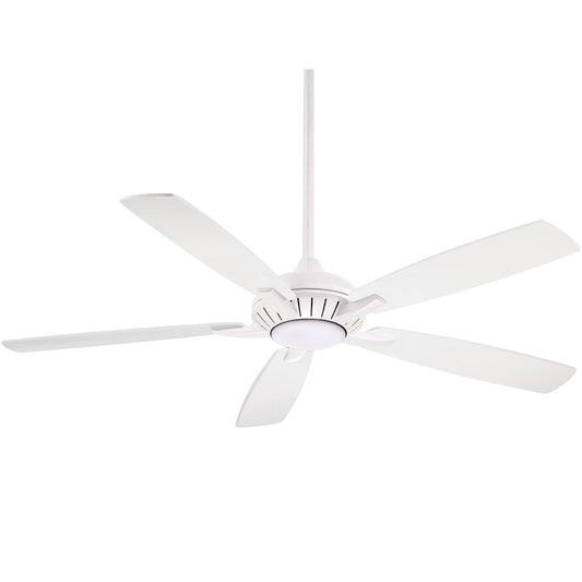 Minka Aire Dyno XL LED 60in Ceiling Fan | Traditional White Finish | Large Living Room & Great Room | 60 x 60 x 16 in | Model F1001-WH