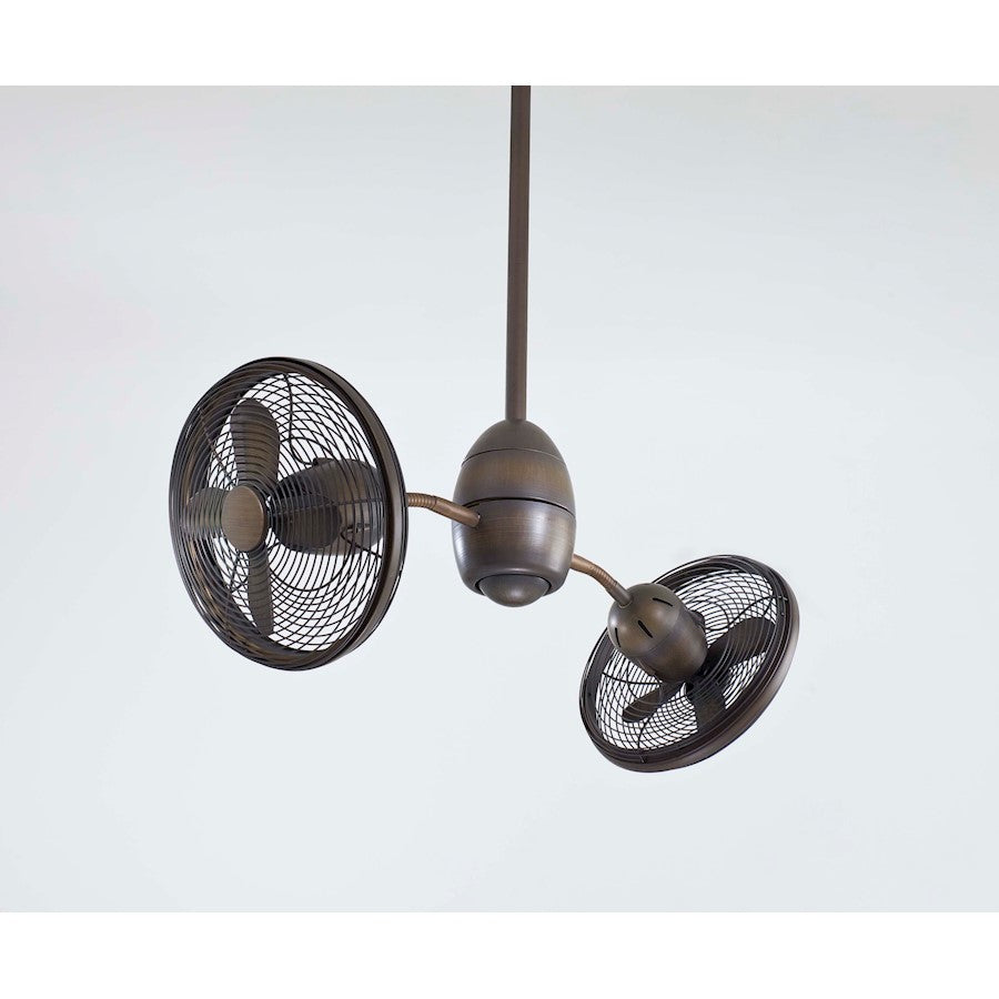 Minka Aire Gyrette 36in Ceiling Fan | Contemporary Restoration Bronze | Living Room & Bedroom | 36 x 36 x 14 in | Model F302-RRB