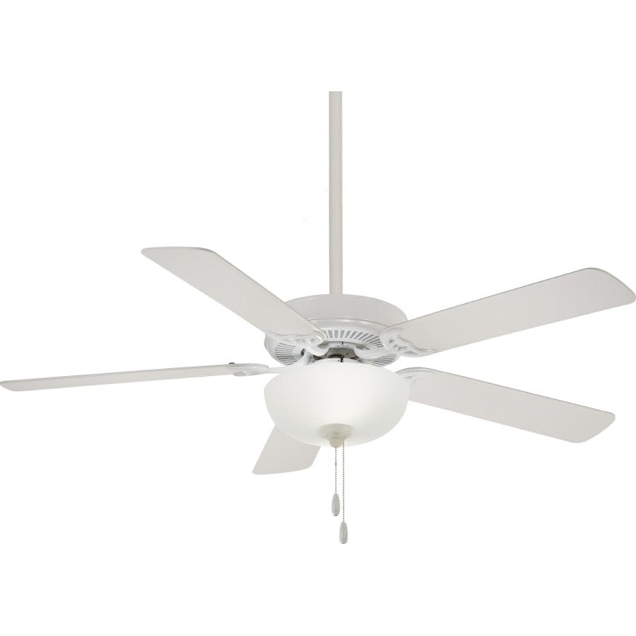 Minka Aire LED 52in Ceiling Fan | Transitional White | Living Room & Bedroom | 52 x 52 x 18 in | Model F448L-WH