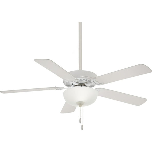 Minka Aire LED 52in Ceiling Fan | Transitional White | Living Room & Bedroom | 52 x 52 x 18 in | Model F448L-WH