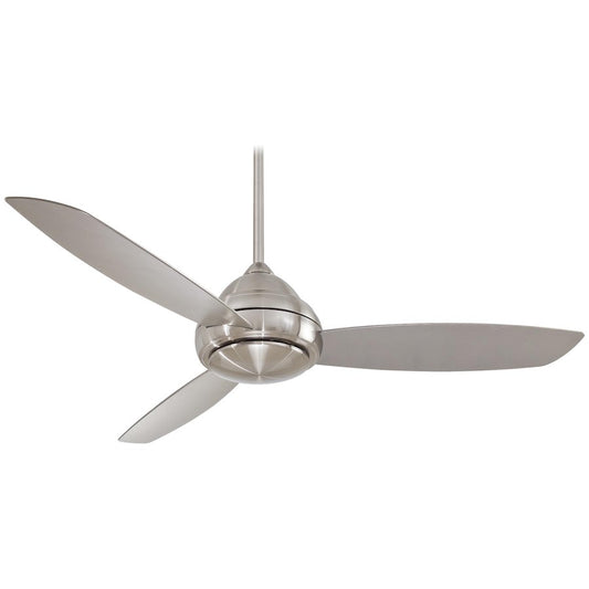 Minka Aire Concept L Wet 58in Ceiling Fan | Brushed Nickel Wet | Covered Patio & Indoor-Outdoor | 58 x 58 x 15 in | Model F477-BNW