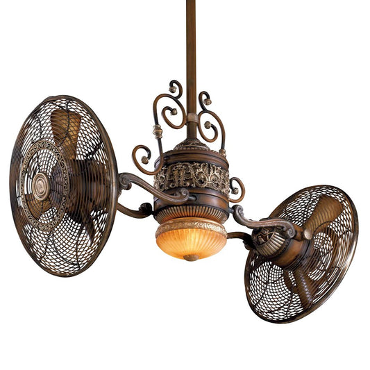 Minka Aire Traditional Gyro 42in Ceiling Fan | Belcaro Walnut Traditional Style | Living Room & Bedroom | 42 x 42 x 17 in | Model F502-BCW