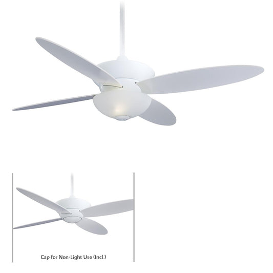 Minka Aire Zen 52in Ceiling Fan | White Contemporary | Living Room & Bedroom | 52 x 52 x 16 in | Model F514-WH
