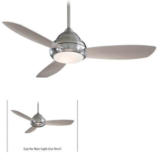 Minka Aire Concept I 44in LED Ceiling Fan | Brushed Nickel Traditional | Living Room & Bedroom | 44 x 44 x 18 in | Model F516L-BN