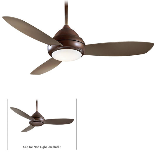 Minka Aire Concept I 44in LED Ceiling Fan | Traditional Oil Rubbed Bronze | Living Room & Bedroom | 44 x 44 x 18 in | Model F516L-ORB