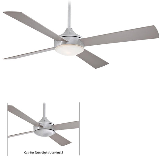 Minka Aire Aluma 52in Ceiling Fan | Brushed Aluminum Contemporary | Bedroom & Living Room | 52 x 52 x 14 in | Model F521-ABD