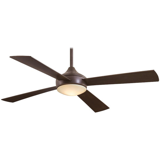 Minka Aire Aluma 52in Ceiling Fan | Contemporary Oil Rubbed Bronze | Bedroom & Living Room | 52 x 52 x 13.5 in | Model F521-ORB