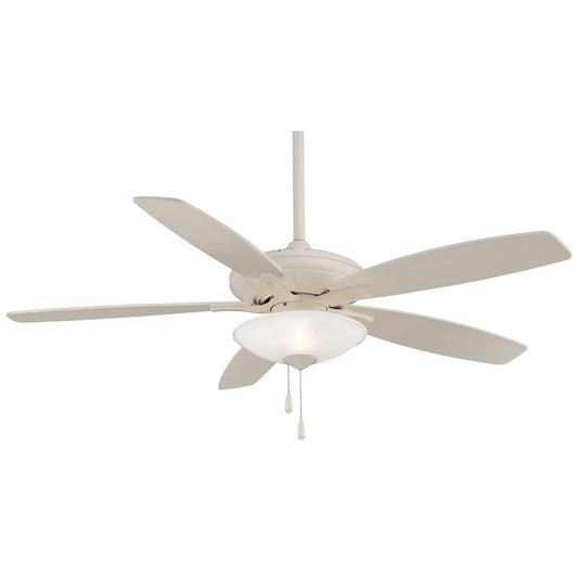 Minka Aire Mojo 52in Ceiling Fan | Transitional Bone White | Living Room & Bedroom | 52 x 52 x 12 in | Model F522-BWH