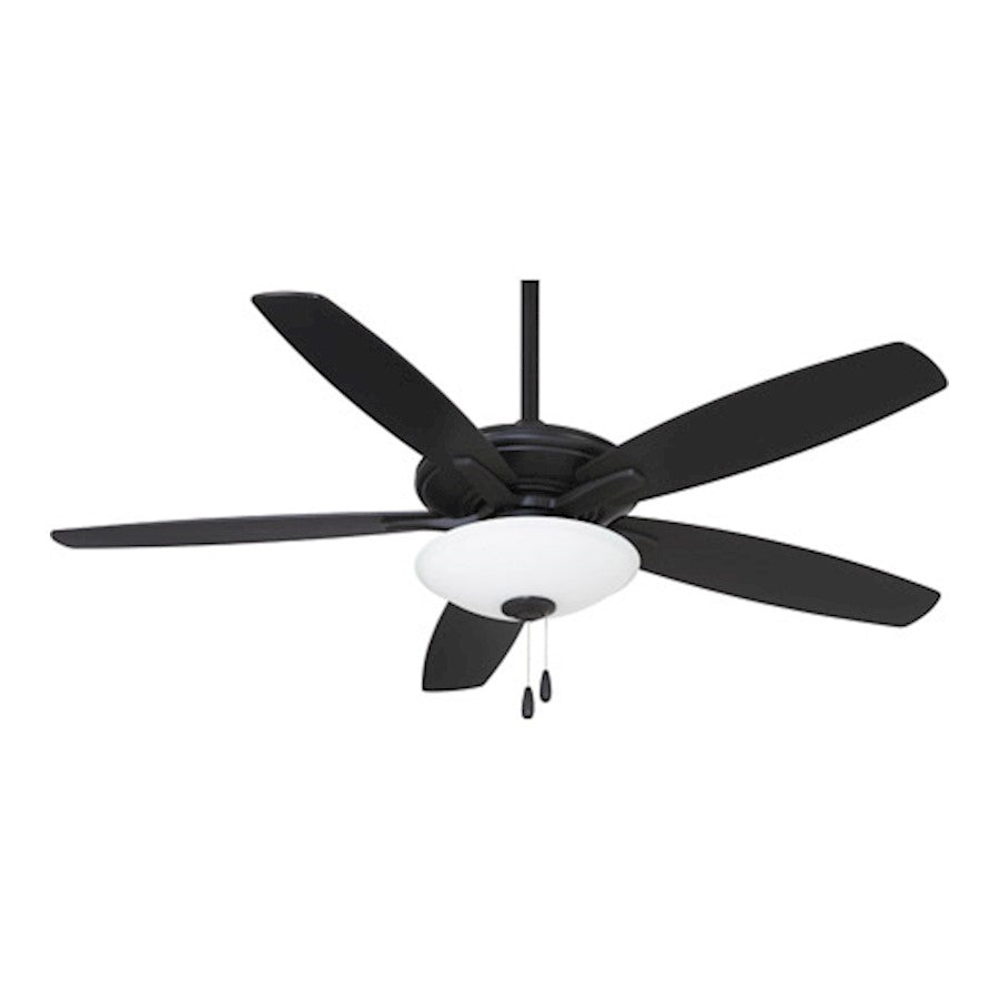 Minka Aire Mojo 52in LED Ceiling Fan | Contemporary Coal Finish | Bedroom & Living Room | 52 x 52 x 14 in | Model F522L-CL