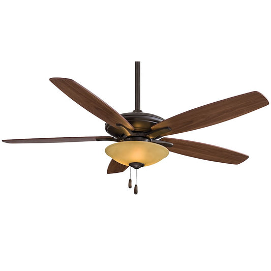 Minka Aire Mojo 52in LED Ceiling Fan | Oil Rubbed Bronze & Tea Stain Contemporary | Bedroom & Living Room | 52 x 52 x 14 in | Model F522L-ORB-TS