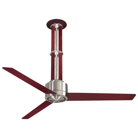 Minka Aire Flyte 56in Ceiling Fan | Brushed Nickel and Mahogany Contemporary | Living Room & Bedroom | 56 x 56 x 18 in | Model F531-L-BN-MG