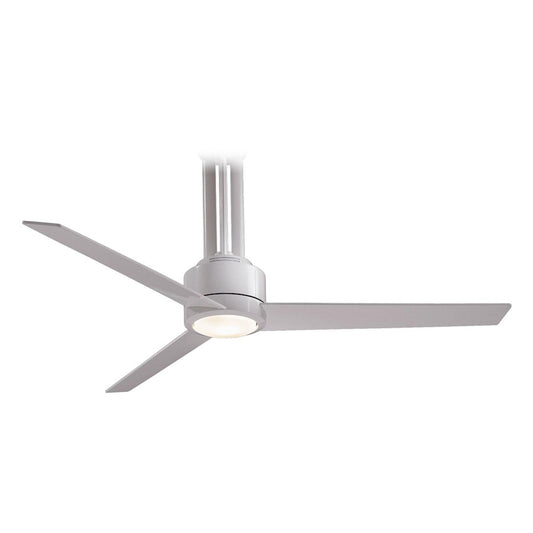 Minka Aire Flyte 56in Ceiling Fan | Contemporary White with Integrated Light | Living Room & Bedroom | 56 x 56 x 18 in | Model F531-L-WH