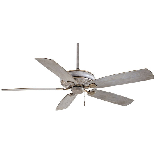 Minka Aire Sunseeker 60in Ceiling Fan | Transitional Driftwood | Outdoor Covered Patio & Living Room | 60 x 60 x 14 in | Model F532-DRF